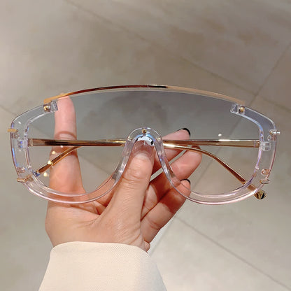 One-piece Oversized Aviator Sunglasses