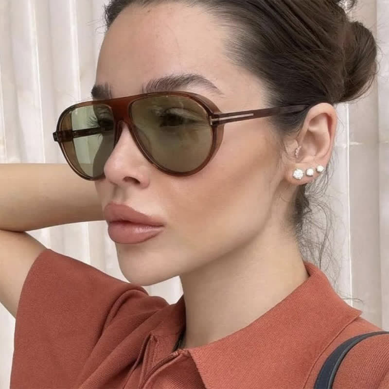 Small Frames 'T' Design Aviator Sunglasses