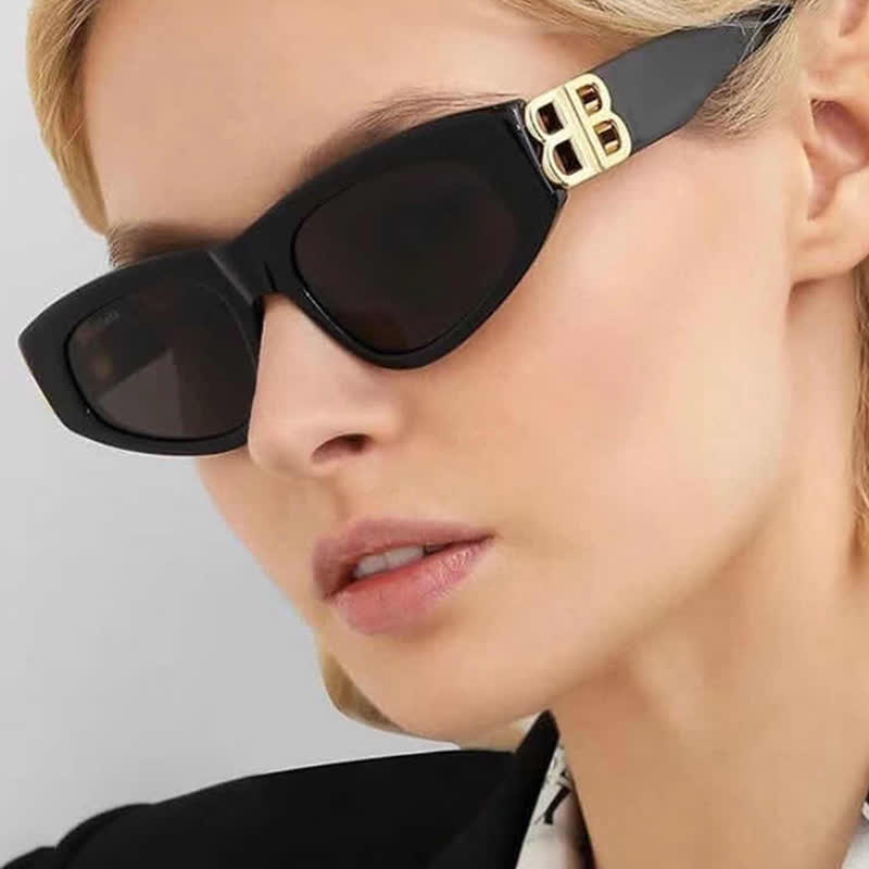 Classic Unisex 'B' Design Cat-Eye Sunglasses