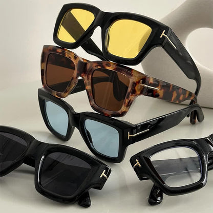 Classic Unisex Square Frame 'T' Design Sunglasses