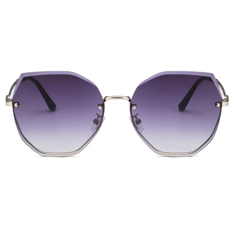 Geometric Rimless Tinted Sunglasses
