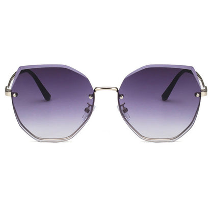 Geometric Rimless Tinted Sunglasses
