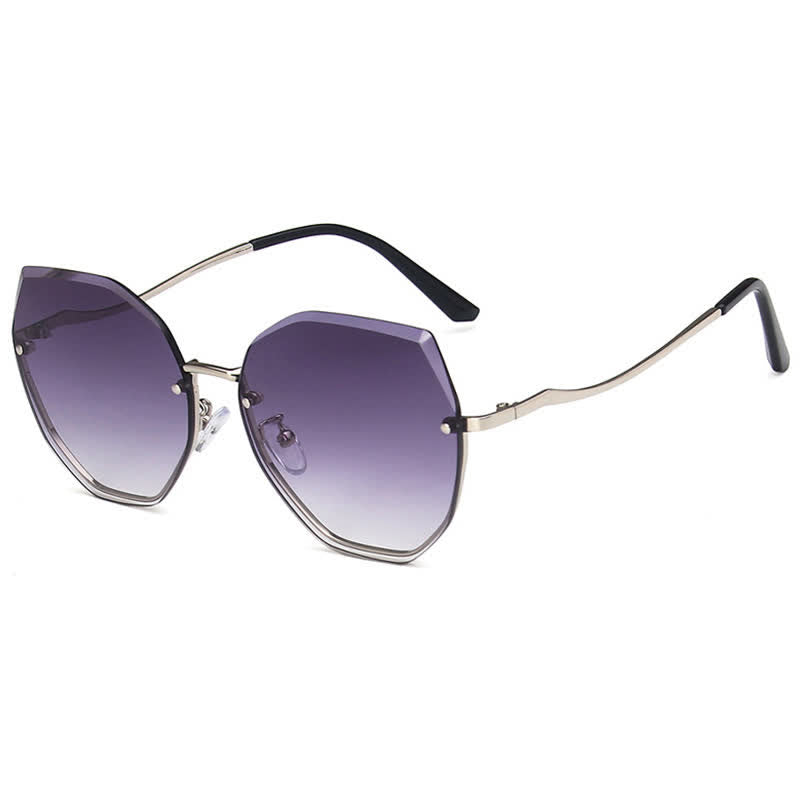 Geometric Rimless Tinted Sunglasses