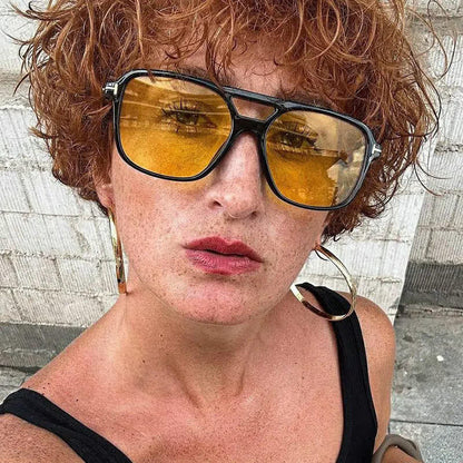 Double Bridges Retro-Vintage Aviator Sunglasses