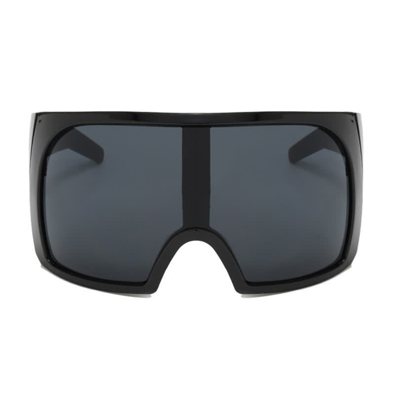 One-piece Lens Oversized Wrap Around Futuristic Sunglasses For Outdoor Sports