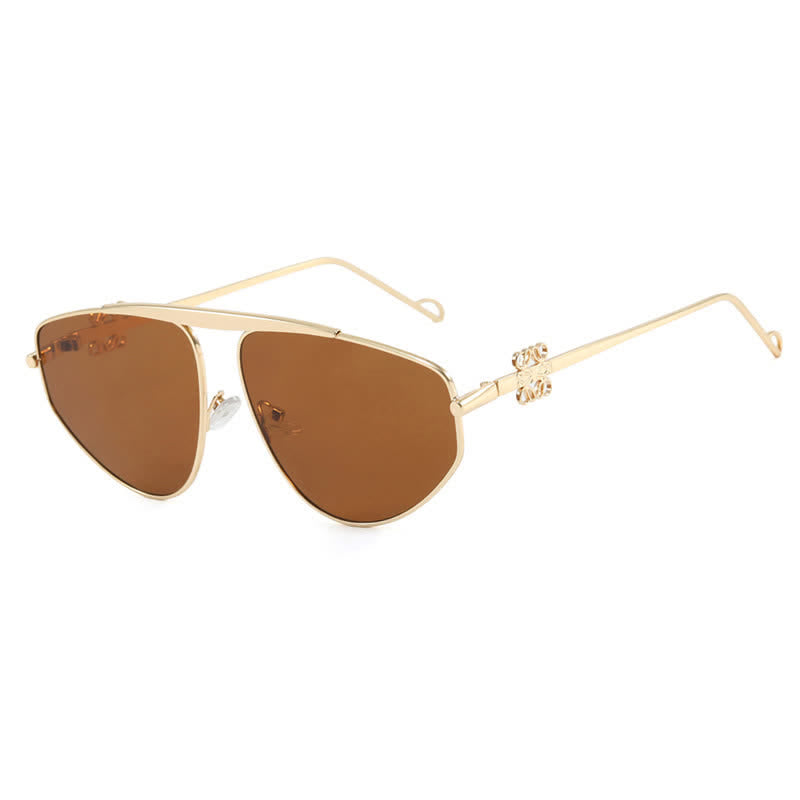 Hollow-out Irregular Aviator Sunglasses