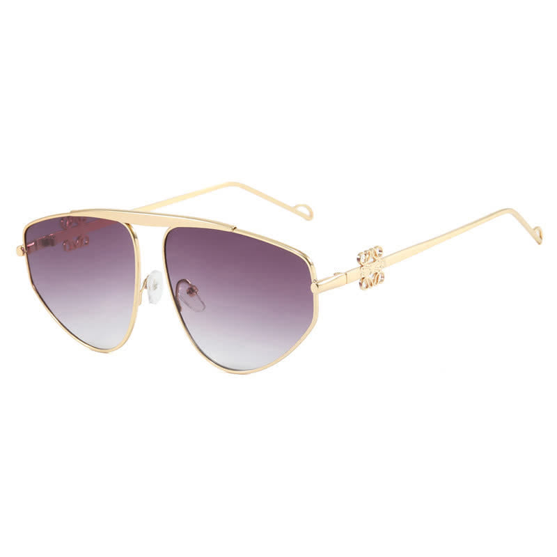 Hollow-out Irregular Aviator Sunglasses