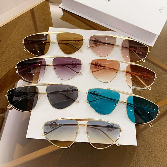 Hollow-out Irregular Aviator Sunglasses