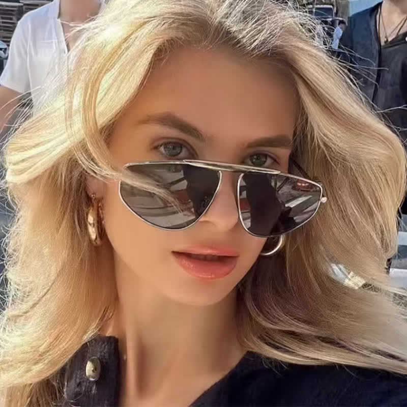Hollow-out Irregular Aviator Sunglasses