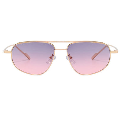 Double Bridges Hipster Aviator Sunglasses