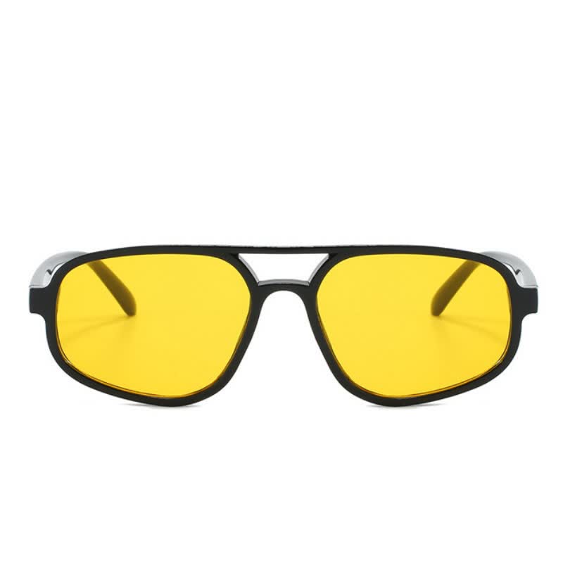 Double Bridges Vintage Aviator Sunglasses