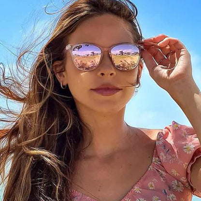 Trendy Sports Polarized Oversized Sunglasses with Mirrored Lens