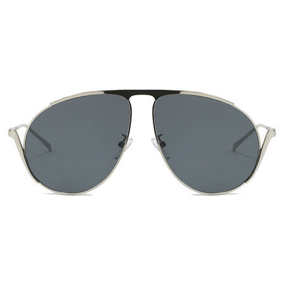 Hipster Metal Temples Aviator Sunglasses
