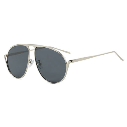 Hipster Metal Temples Aviator Sunglasses