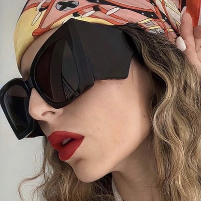 Fashion Square Frame Oversized Thick Sunglasses