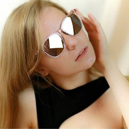 Trendy Sports Polarized Oversized Sunglasses with Mirrored Lens