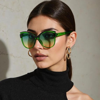 Butterfly Oversized Frame Hipster Sunglasses
