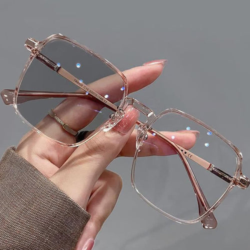Square Oversized Frame Hipster Photochromic Sunglasses