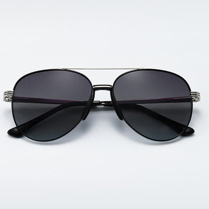 Double Bridges Hipster Polarized Photochromic Aviator Sunglasses