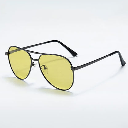 Double Bridges Polarized Photochromic Aviator Sunglasses for Driving-2