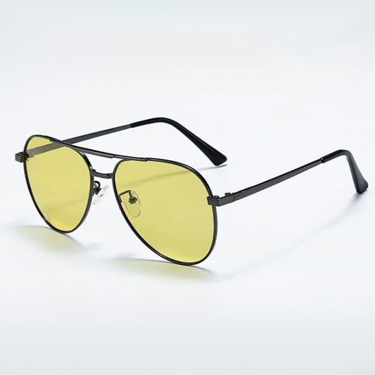 Double Bridges Polarized Photochromic Aviator Sunglasses for Driving