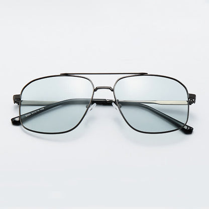Double Bridges Polarized Photochromic Aviator Sunglasses for Driving