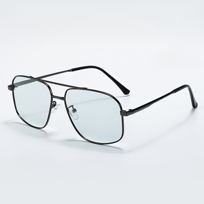 Double Bridges Polarized Photochromic Aviator Sunglasses for Driving