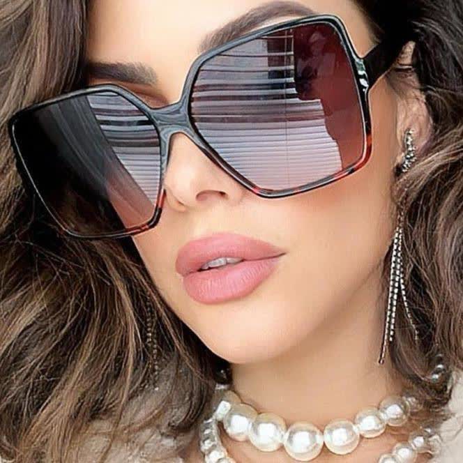 Square Frame Vintage Oversized Sunglasses