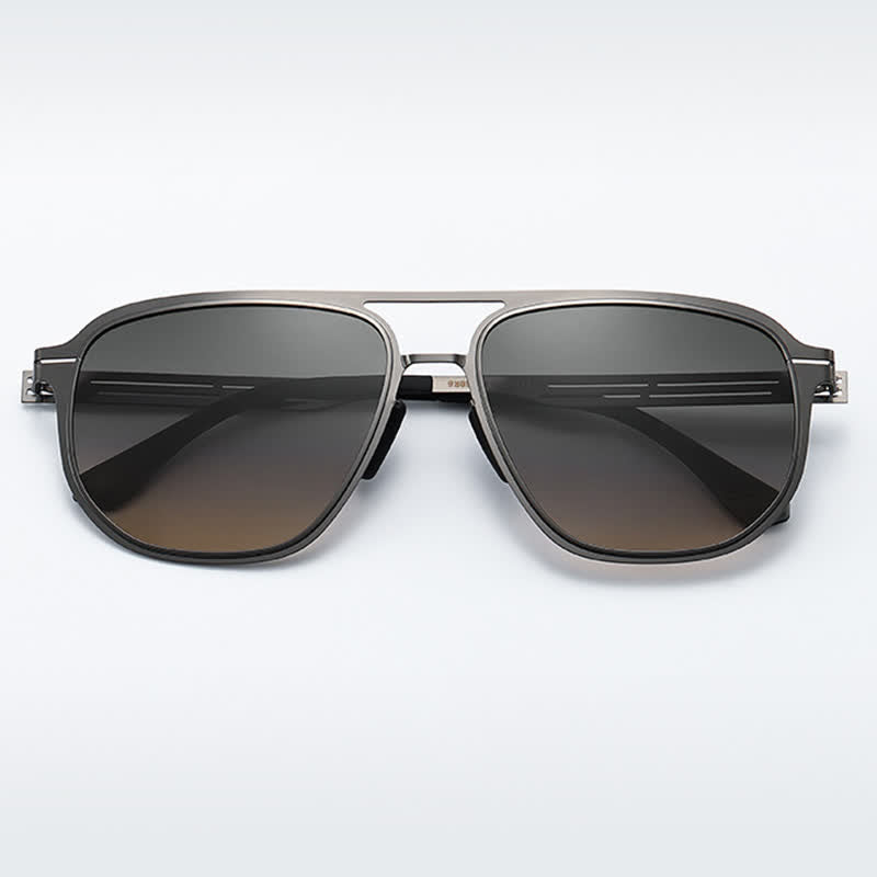 Double Bridges Polarized Lightweight Aviator Sunglasses for Driving