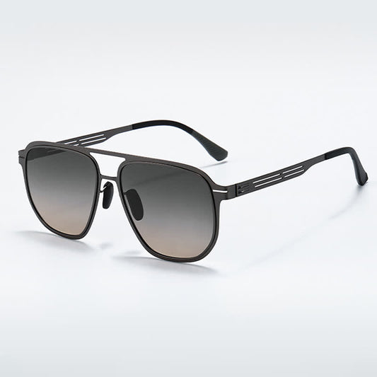 Double Bridges Polarized Lightweight Aviator Sunglasses for Driving