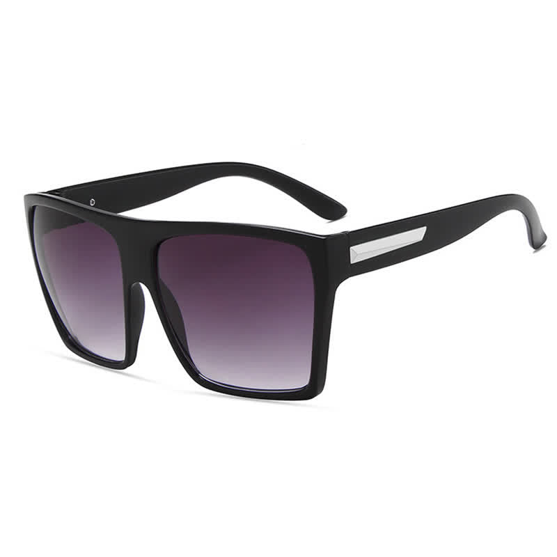 Flat Top Oversized Square Frame Fashion Sunglasses