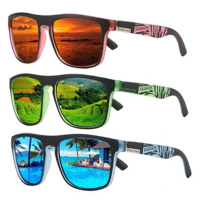 Simple Polarized Square Frame Trendy Sunglasses for Outdoor Activities