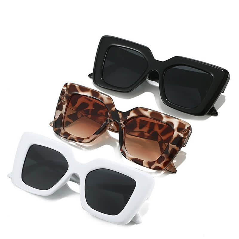 Simple Oversized Square Frame Fashion Sunglasses