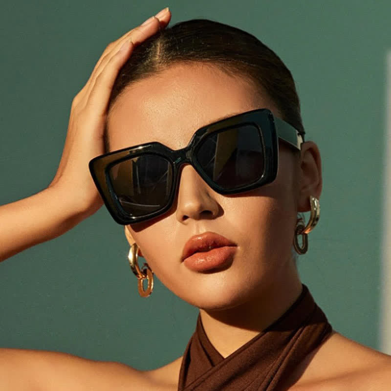 Simple Oversized Square Frame Fashion Sunglasses