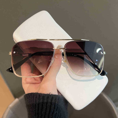 Double Bridges Unisex Aviator Sunglasses