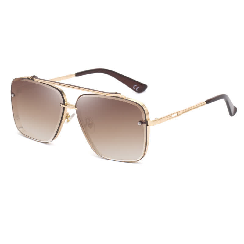 Double Bridges Unisex Aviator Sunglasses