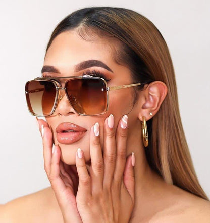 Double Bridges Unisex Aviator Sunglasses