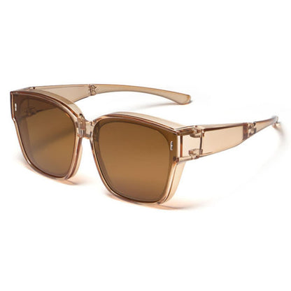 Fit Over Glasses Square Frame Foldable Sunglasses for Women Men