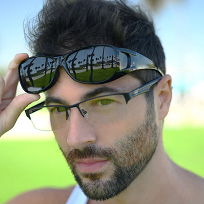 Fit Over Glasses Wrap Around Polarized Sunglasses for Sports&Driving
