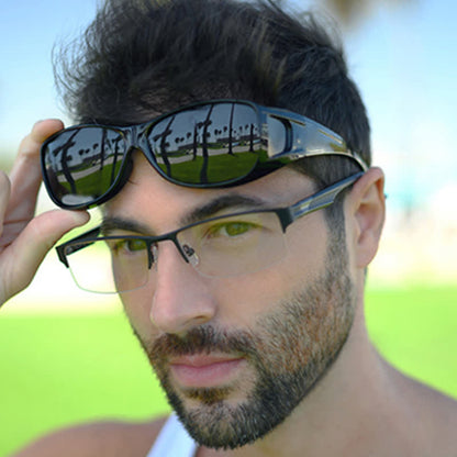 Fit Over Glasses Wrap Around Polarized Sunglasses for Sports&Driving