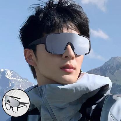 Fit Over Glasses One-piece Sunglasses for Sports&Climbing