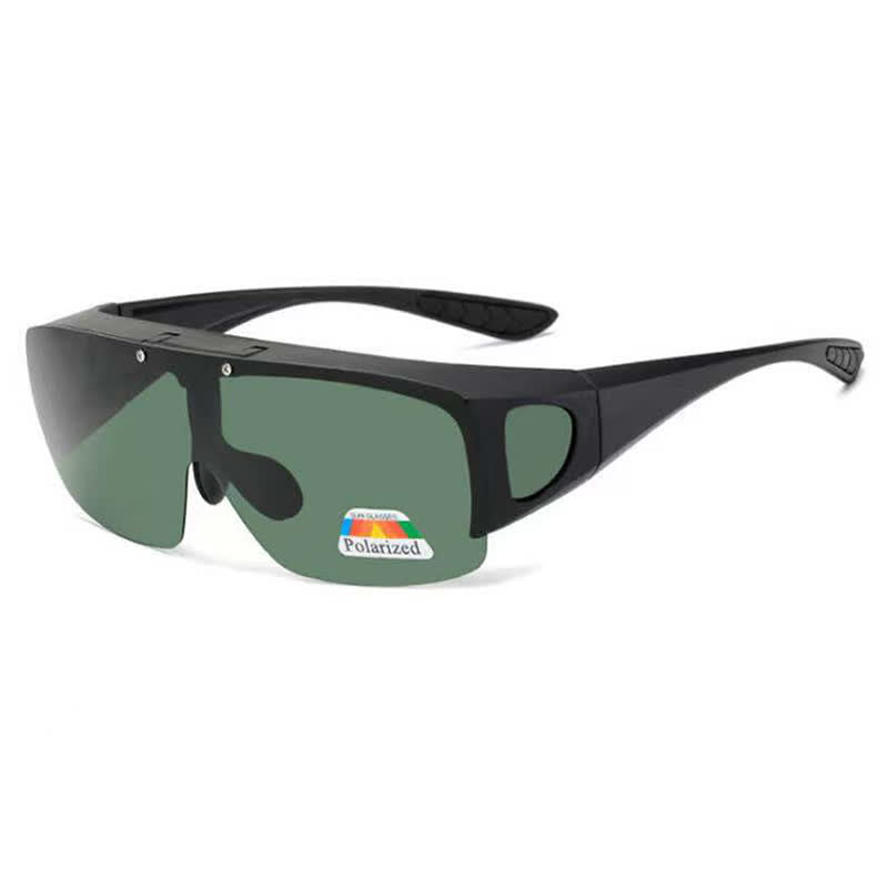 Fit Over Glasses Clip-On Lenses Polarized Sunglasses for Driving&Cycling