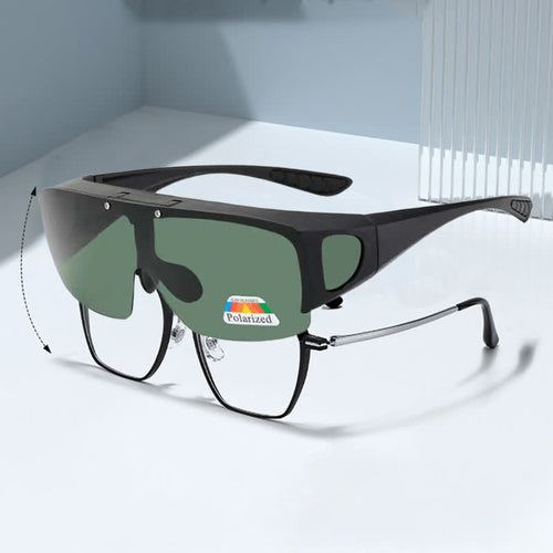 Fit Over Glasses Clip-On Lenses Polarized Sunglasses for Driving&Cycling