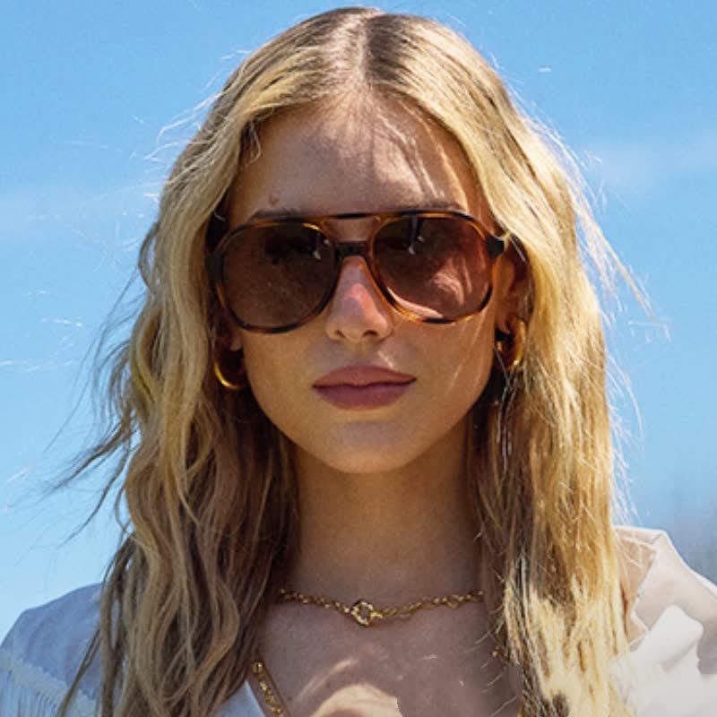 Retro-Vintage Double Bridges Polarized Aviator Sunglasses