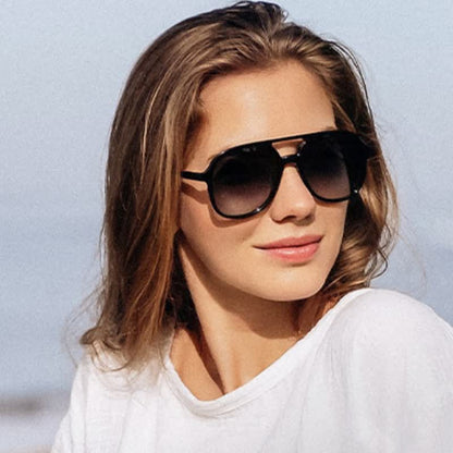 Retro-Vintage Double Bridges Polarized Aviator Sunglasses