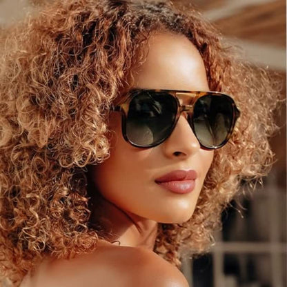 Retro-Vintage Double Bridges Polarized Aviator Sunglasses