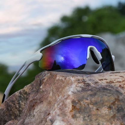 Unisex Windproof Hollow Out Sporty Sunglasses for Cycling Driving Running