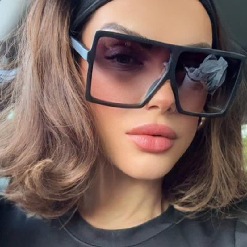 Square Oversized Frame Fashion Sunglasses