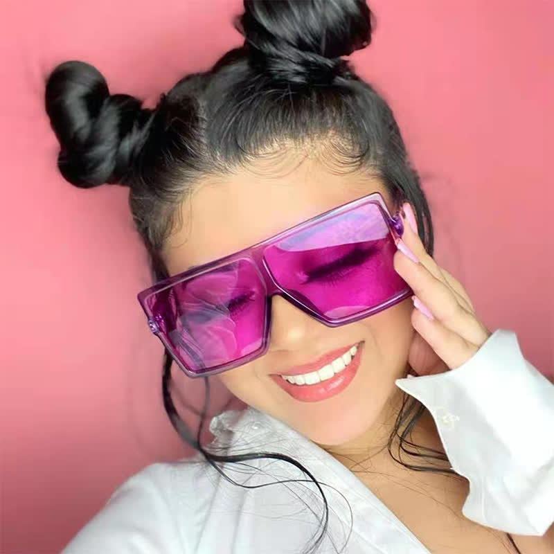 Square Oversized Frame Fashion Sunglasses