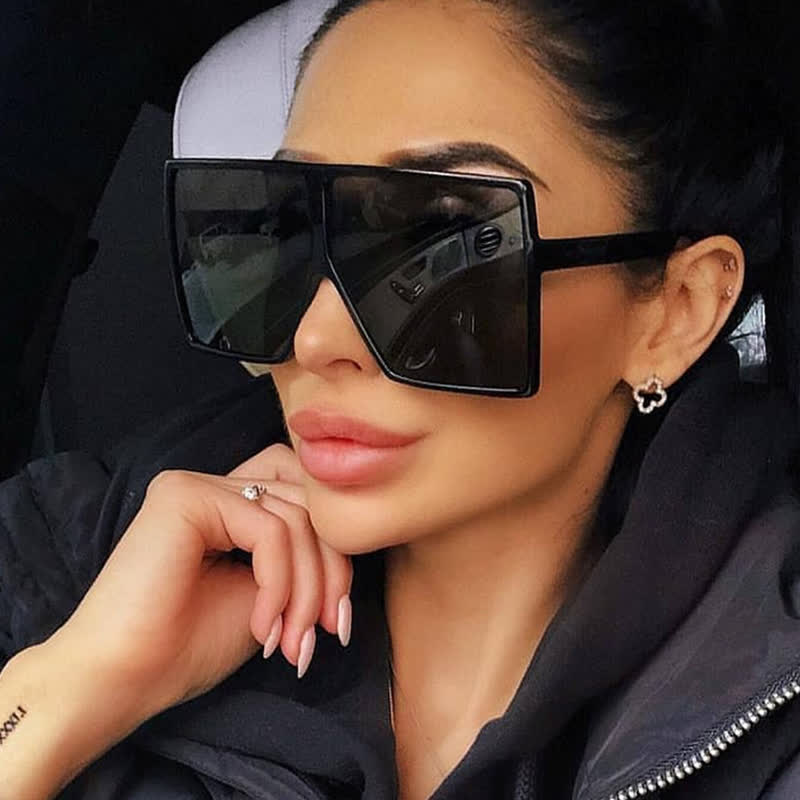 Square Oversized Frame Fashion Sunglasses